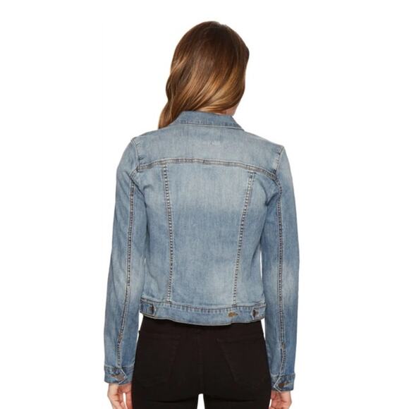 Kut from the Kloth Denim Blue Amelia Empathetic Medium Wash Jean Jacket Medium - Picture 14 of 15